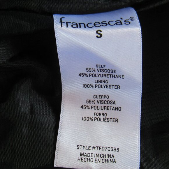 Blue Rain Francesca's Black Pleated Faux Leather Mini Skirt w/ Built In Shorts - Picture 6 of 8